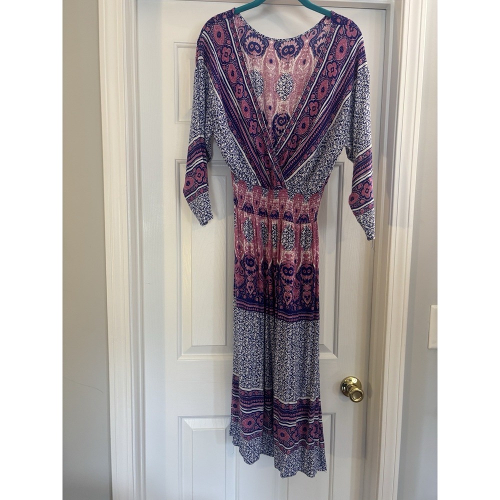 Free People size XS/S She's A Lady gorgeous patchwork Purple dress - Picture 3 of 4